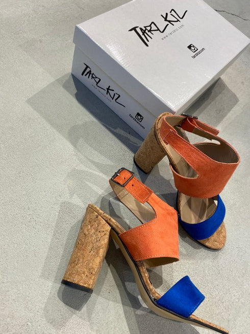 ART TURUNCU MANTAR TOPUK SANDALET